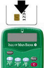 Image of card inserted into the Card-Reader chip first